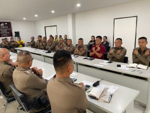 สภ.หนองสาหร่าย จัดอบรมชี้แจงการประกาศนโยบายของสถานีตํารวจ เรื่อง (การต่อต้านการรับสินบน(Anti – Bribery Policy) และการไม่รับของขวัญ ของกํานัลหรือประโยชน์อื่นใด ( No Gift Policy)