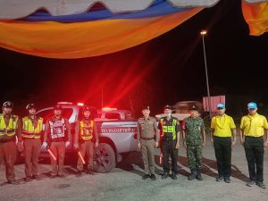 พ.ต.อ.ศุภชัย วิบูรณ์สุขสันต์ ผกก.สภ.หนองสาหร่าย ตรวจจุดบริการ ประชาชน อบต.หนองสาหร่าย